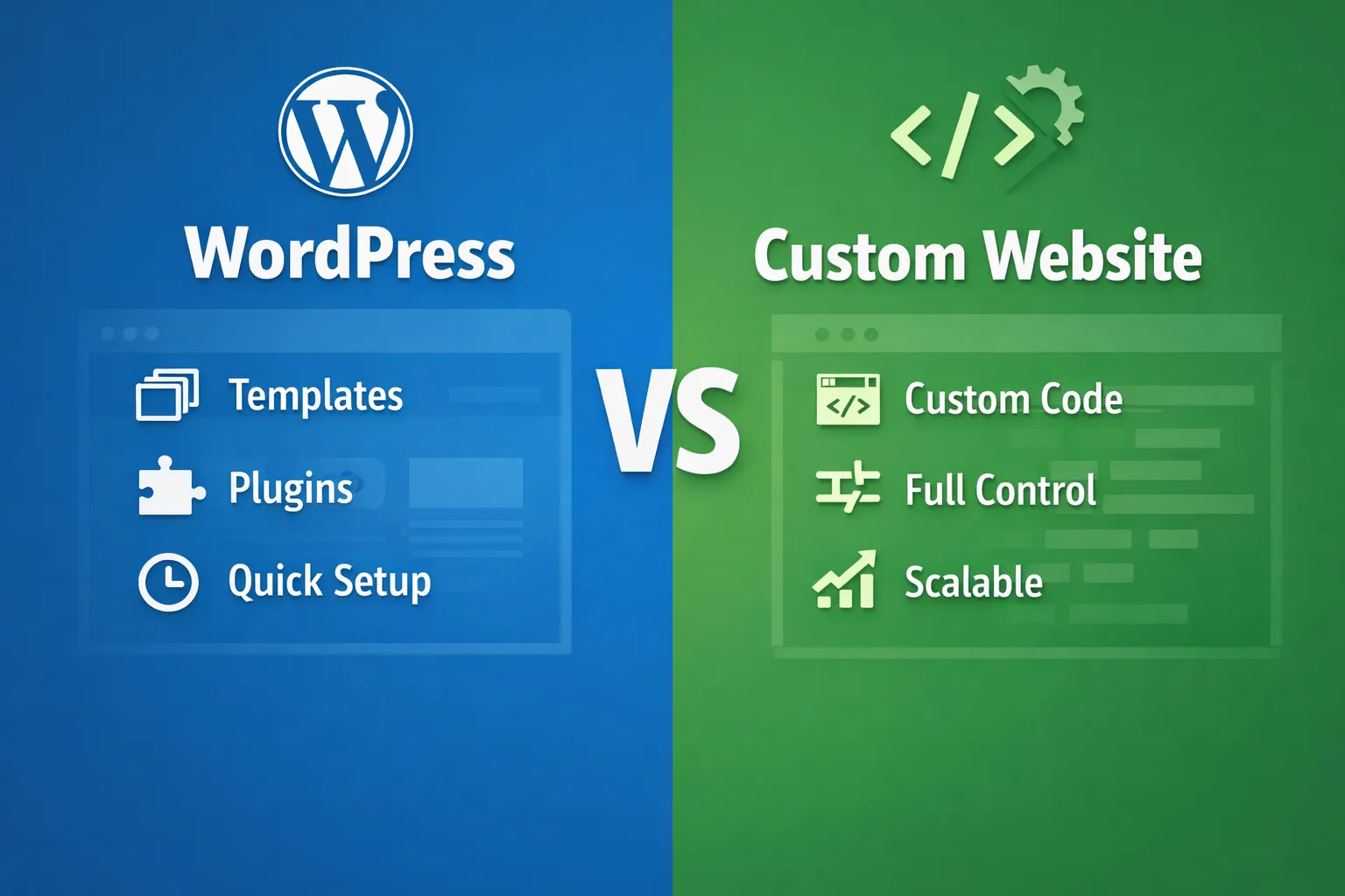 WordPress vs Custom Website